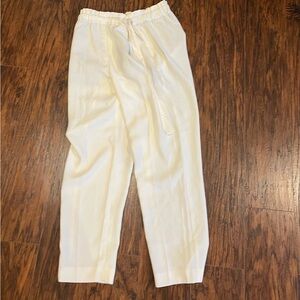 Express paper bag pull on dress pants. No size tag but I think they’re large